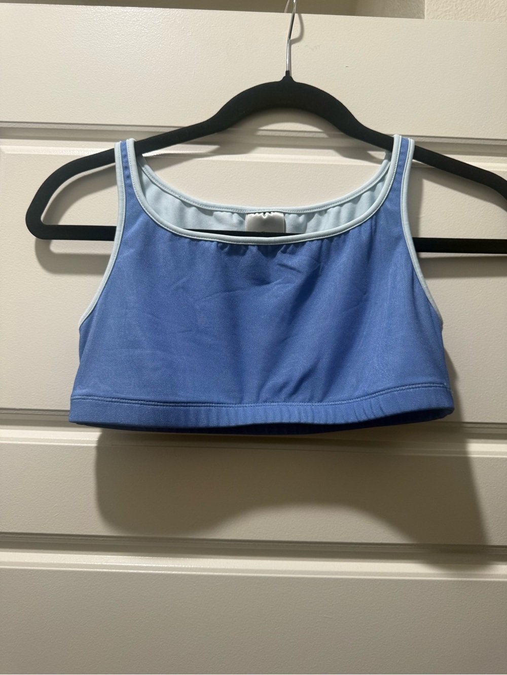 Nike Periwinkle Crop Sports Tank with Light Blue Trim
